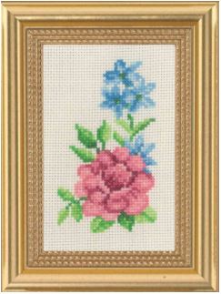 click here to view larger image of Rosa and Yellow Flowers (counted cross stitch kit)