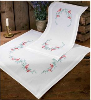 click here to view larger image of La Belle Epoque - Table Runner - Emmbroidery (upper) (printed linen)