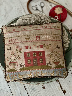 click here to view larger image of Rose Cottage Sampler Pinkeep (chart)