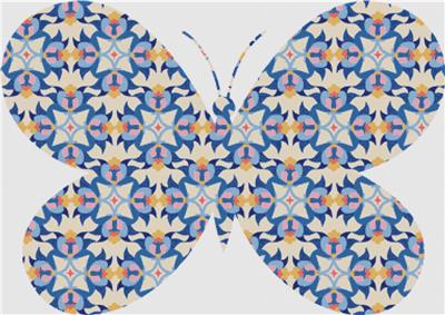 Floral Tile Butterfly