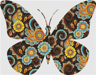 Brown Paisley Butterfly II