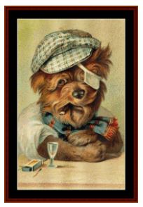 After a Hard Day - Vintage Art Dogs