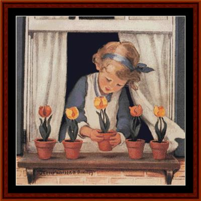 Potting Tulips - Jesse Willcox Smith