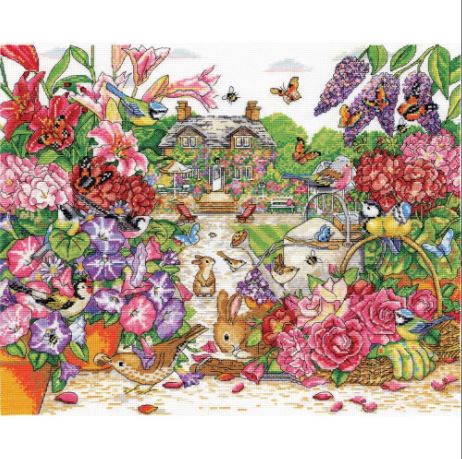 click here to view larger image of Full Bloom Garden (counted cross stitch kit)
