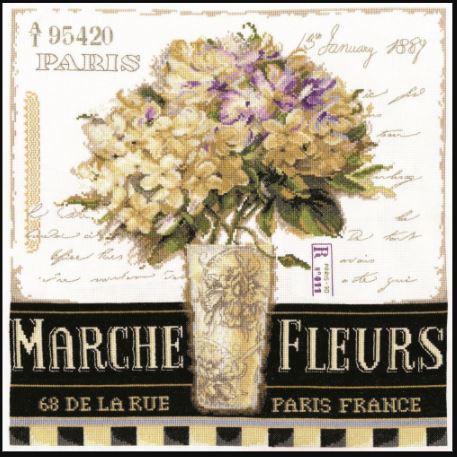 click here to view larger image of Marche De Fleurs (counted cross stitch kit)