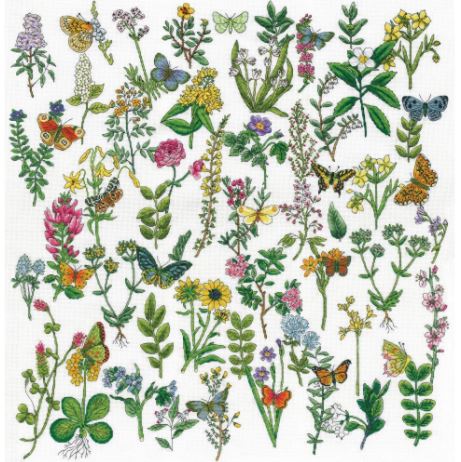 click here to view larger image of Botanical Beauty (counted cross stitch kit)