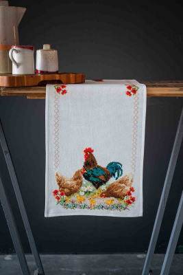 Rooster and Chickens Table Runner