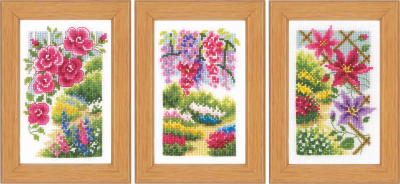 click here to view larger image of In My Garden (set of 3) (counted cross stitch kit)