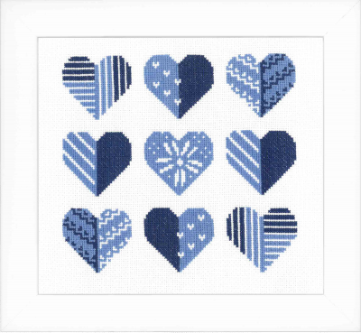 click here to view larger image of Hearts (counted cross stitch kit)