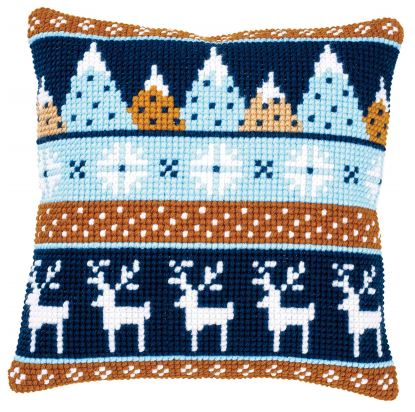 click here to view larger image of Winter Motifs Cushion (counted canvas kit)