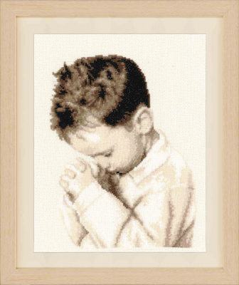 click here to view larger image of Praying Boy (counted cross stitch kit)
