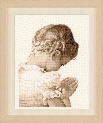 click here to view larger image of Praying Girl (counted cross stitch kit)