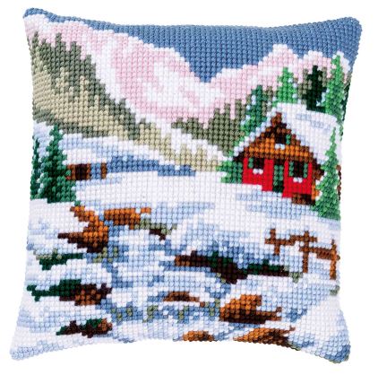 click here to view larger image of Winter Scenery Cushion (counted canvas kit)