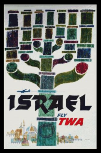 Fly TWA Israel - travel poster
