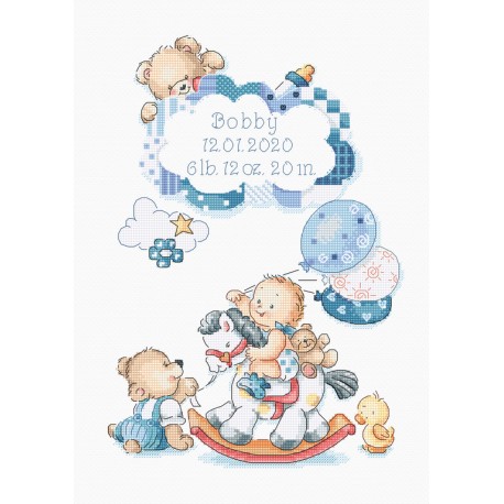 click here to view larger image of Its a Boy (counted cross stitch kit)