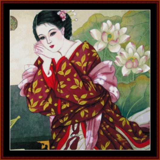 Woman with Lotus Blossoms