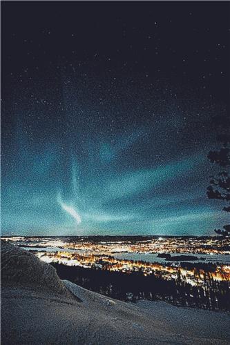 Northern Lights Over Rovaniemi