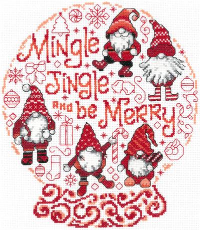 click here to view larger image of Let's Mingle & Jingle (counted cross stitch kit)