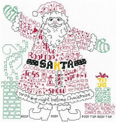click here to view larger image of Let's Find Santa - Ursula Michael (counted cross stitch kit)