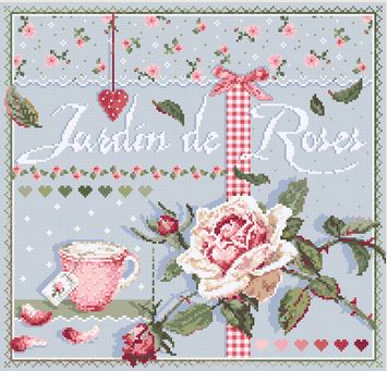 click here to view larger image of Jardin de Roses (KIT) - Aida (counted cross stitch kit)