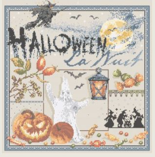 click here to view larger image of La Nuit Halloween (KIT) - Aida (counted cross stitch kit)