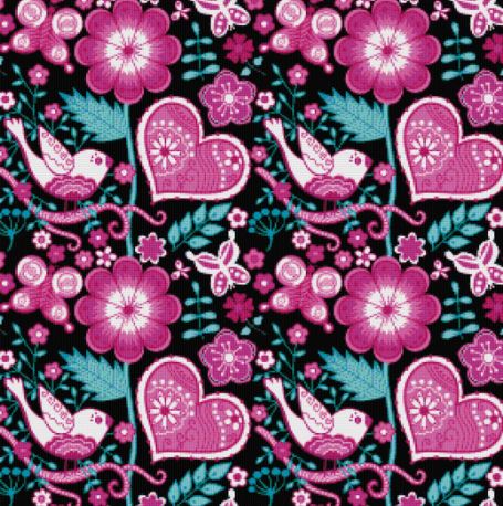 Abstract Floral Doves