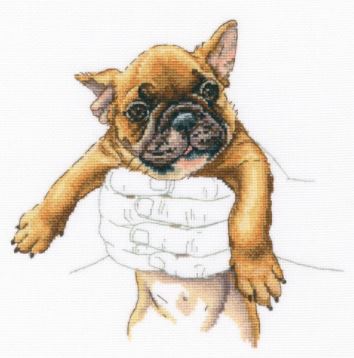click here to view larger image of In Palms - Puppy (counted cross stitch kit)