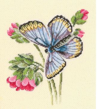 click here to view larger image of Butterfly on Dainty  (counted cross stitch kit)