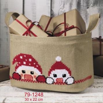 click here to view larger image of Christmas Basket (counted cross stitch kit)