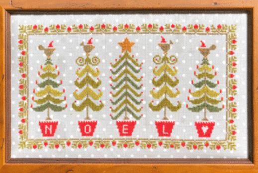 click here to view larger image of Noel Christmas Tree (KIT) - 32ct Linen (counted cross stitch kit)