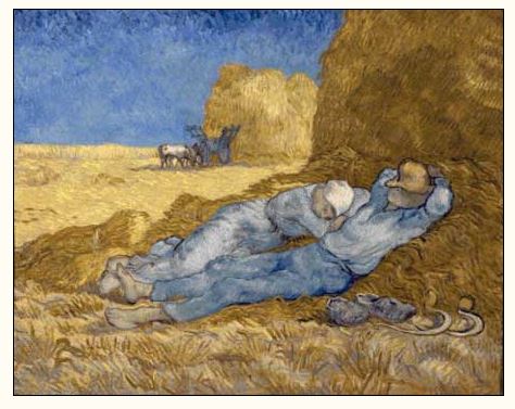 click here to view larger image of Siesta, The (after Millet) - Vincent Van Gogh (chart)