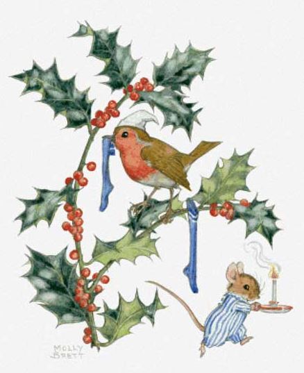 Christmas Robin and Mouse - Molly Brett