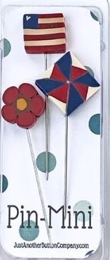 click here to view larger image of Pin Mini - Patriotic Pinwheel (pin)