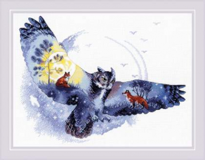 click here to view larger image of In the Night Forest (counted cross stitch kit)