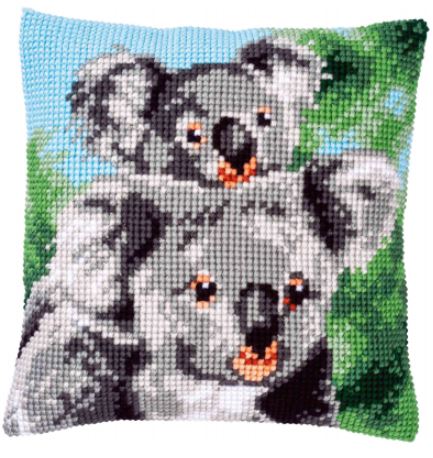 click here to view larger image of Koala with Baby Cushion (counted canvas kit)