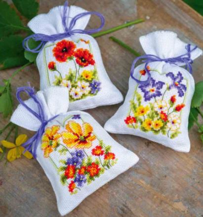Summer Flowers Bags (set of 3)