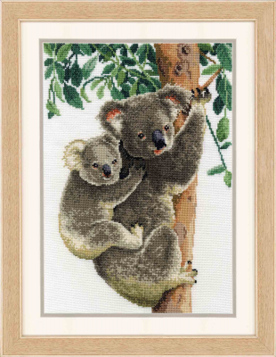 click here to view larger image of Koala with Baby   (counted cross stitch kit)