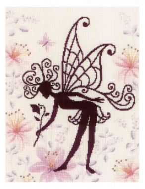click here to view larger image of Flower Fairy Silhouette (counted cross stitch kit)
