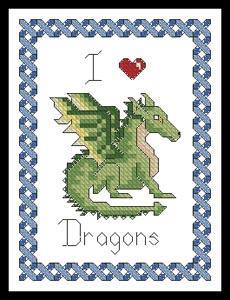 click here to view larger image of I Love Dragons (chart)