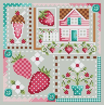 click here to view larger image of Patchwork Strawberry (chart)