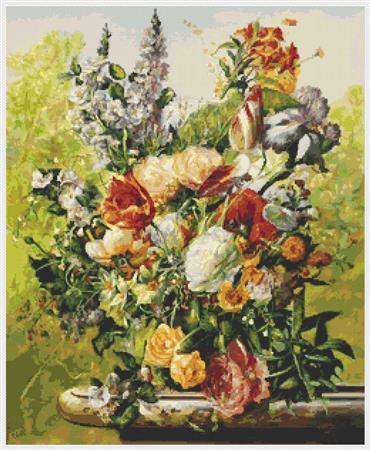 Bouquet of Flowers on a Ledge (Joseph Nigg)