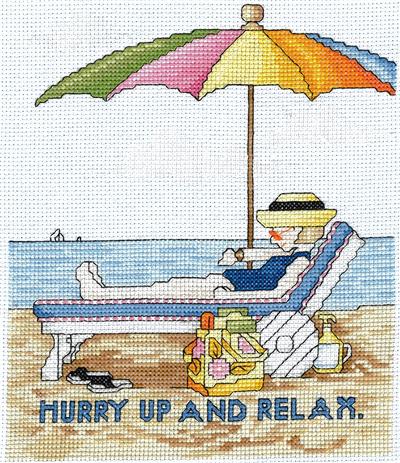 click here to view larger image of Hurry Up and Relax - Mary Engelbreit (chart)