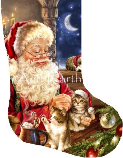 Stocking Kitten Christmas Two