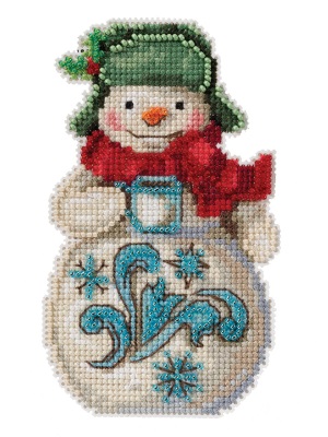 click here to view larger image of Snowman w/Cocoa 2021 (counted cross stitch kit)
