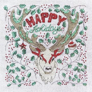 click here to view larger image of Happy Holiday Deer (chart)