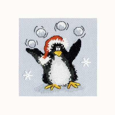 click here to view larger image of PPP Playing Snowballs - Margaret Sherry (counted cross stitch kit)