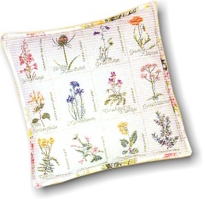 click here to view larger image of Wild Flowers Cushion (counted cross stitch kit)