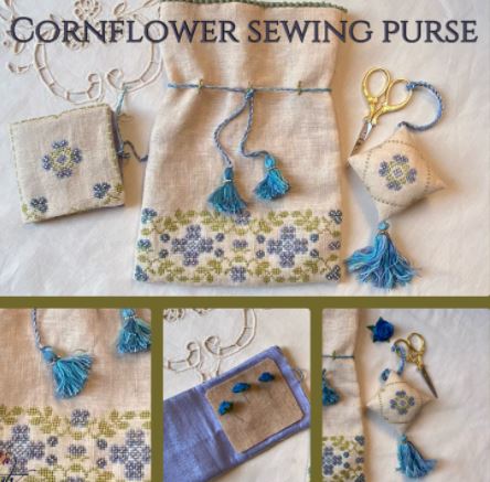 Cornflower Sewing Purse