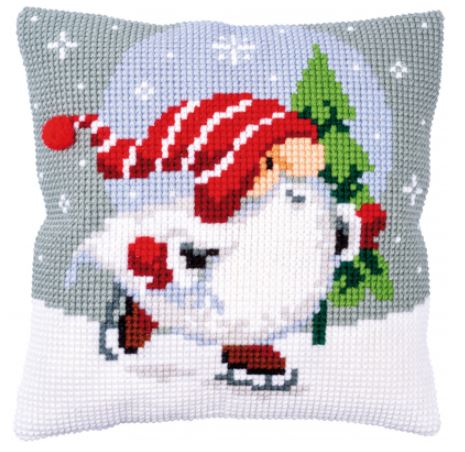 Christmas Gnome on Ice - Cushion