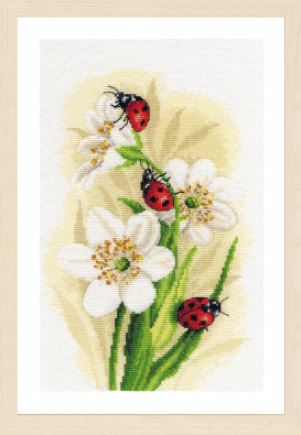 click here to view larger image of Ladybug Parade (counted cross stitch kit)